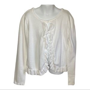 J Khaki JK Girls Ruffely Sweater Sz Large